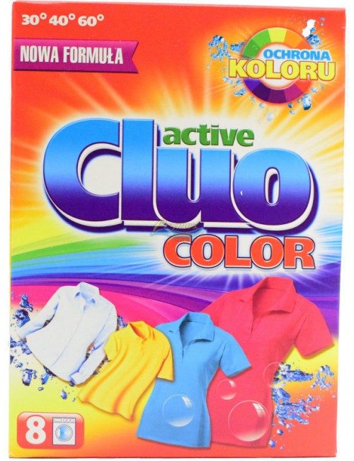 Cluo Active Proszek do Prania Tkanin Kolorowych 600 g (8 prań)