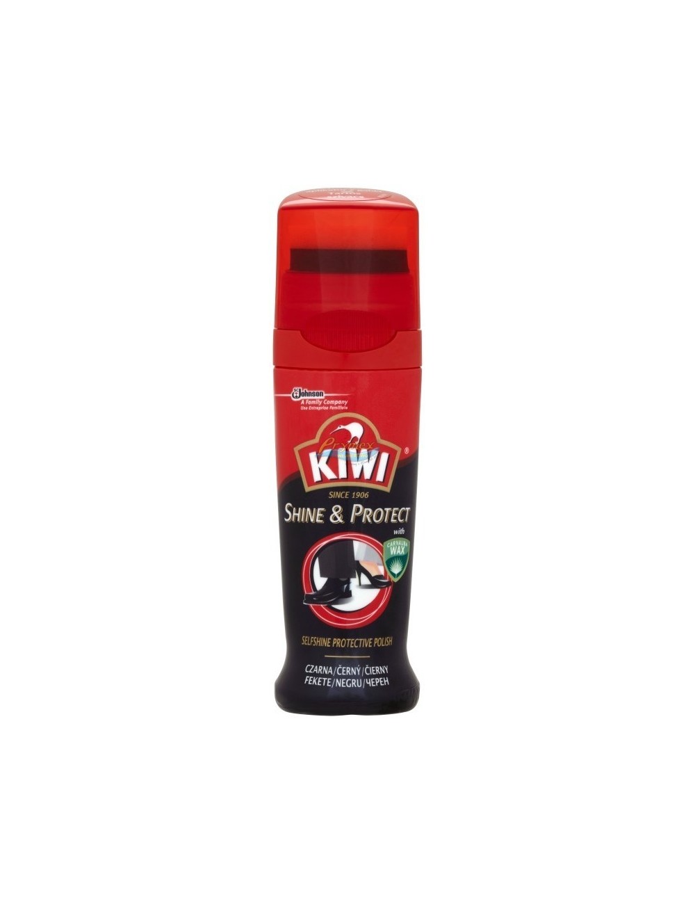 Kiwi Shine&Protect Czarna Pasta do Butów w Płynie O Wysokiej Zawartości Wosków 75 ml