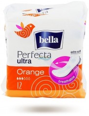 Bella perfecta ultra orange 12 szt – super-cienkie, oddychające podpaski higieniczne