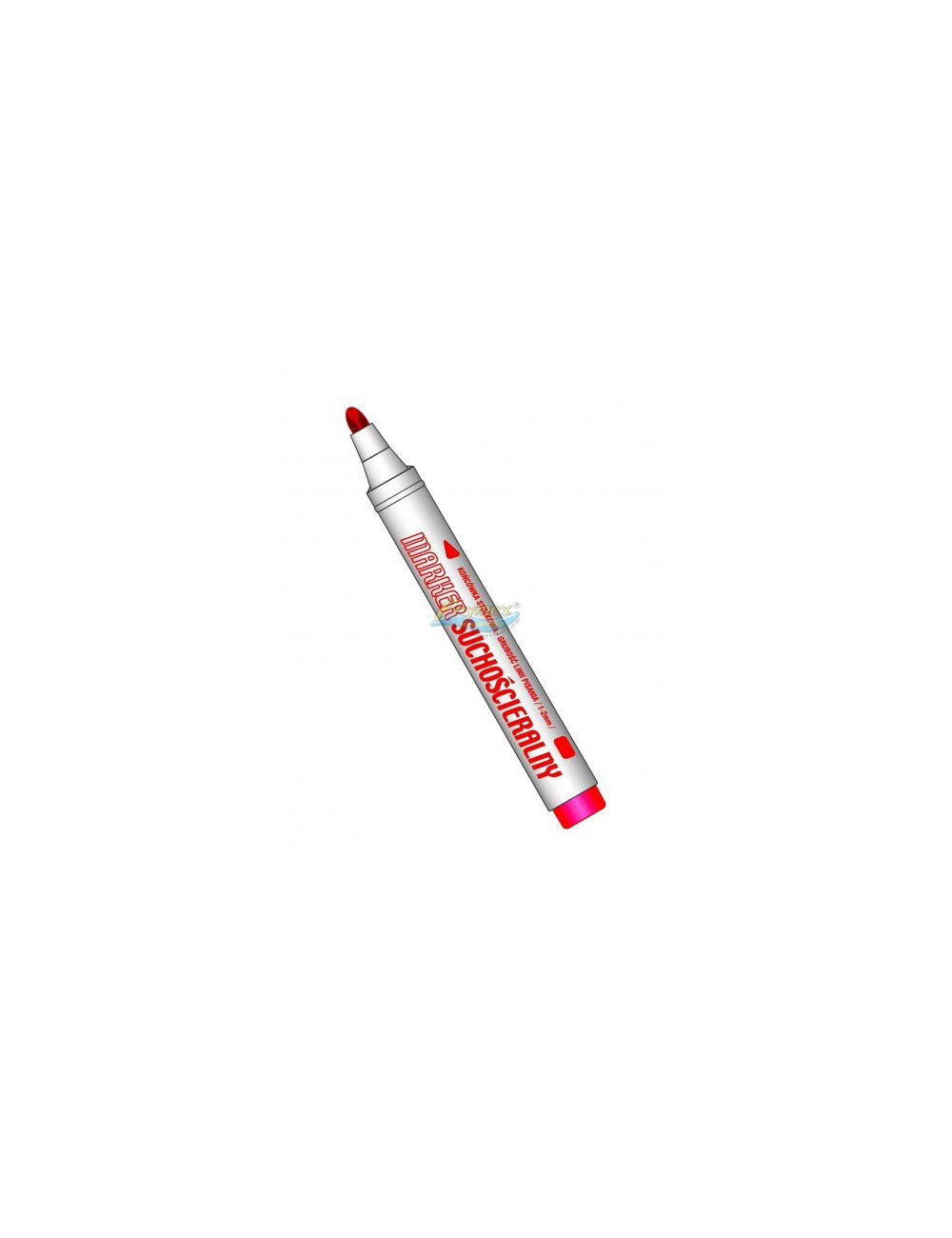 Marker Suchościeralny Czerwony Nietoksyczny Stożkowa Końcówka 1 szt – grubość linii pisania 1-2 mm