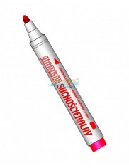 Marker Suchościeralny Czerwony Nietoksyczny Stożkowa Końcówka 1 szt – grubość linii pisania 1-2 mm