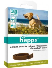 Happs Obroża Przeciw Pchłom i Kleszczom dla Małych Psów 1 szt – 35 cm długości, działa do 180 dni