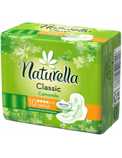 Naturella Classic Normal Camomile 10szt - zapachowe podpaski higieniczne ze skrzydełkami