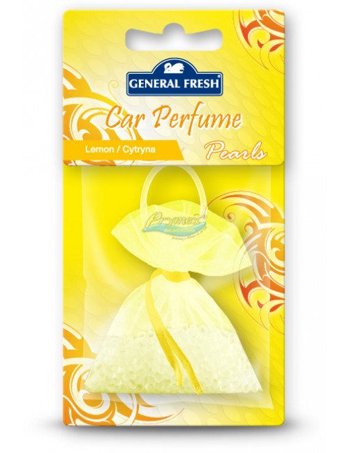 General Fresh Car Perfume Pearls Lemon Samochodowy Odświeżacz Powietrza o Cytrynowym Zapachu 20 g