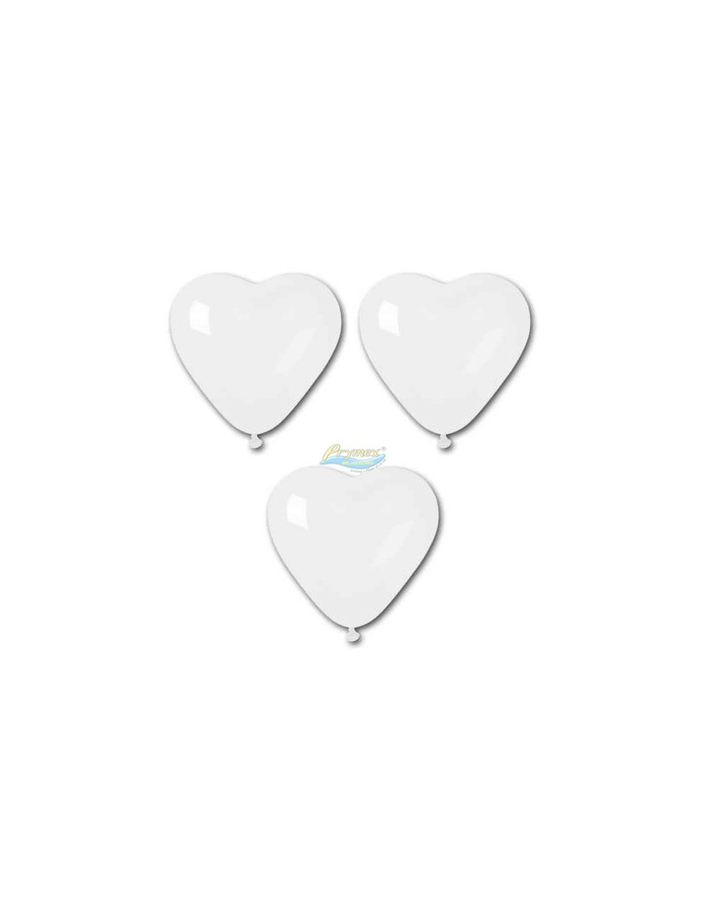 Balony Serca Białe 10 szt – 100% latex