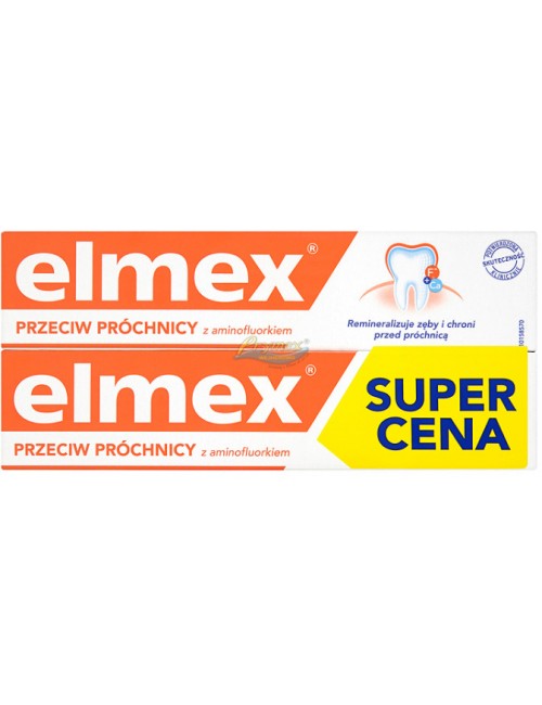 Elmex Przeciw Próchnicy Pasta do Zębów z Aminofluorkiem 2x75 ml