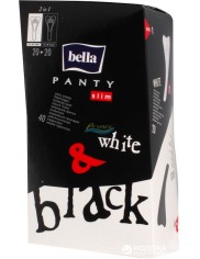 Bella Panty Slim Black and White Super Cienkie Wkładki Higieniczne dla Kobiet 40 szt 