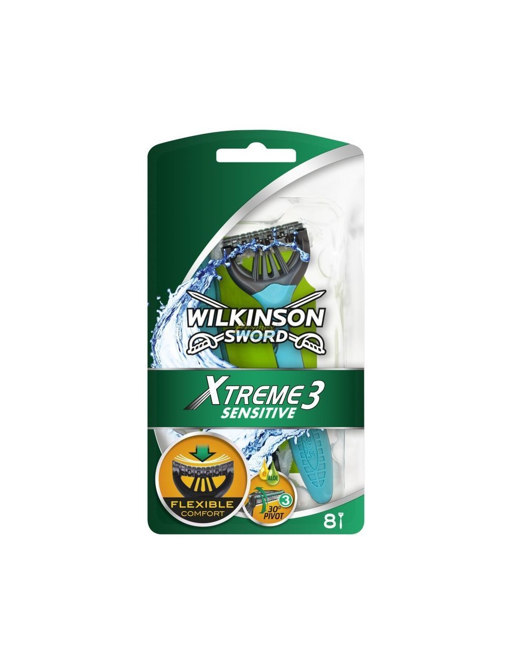 Wilkinson Sword Xtreme3 Sensitive Jednorazowe Maszynki do Golenia 6+2 szt
