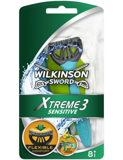 Wilkinson Sword Xtreme3 Sensitive Jednorazowe Maszynki do Golenia 6+2 szt