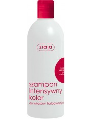 Ziaja Intensywny Kolor Olej Rycynowy 400ml – szampon do włosów farbowanych, zawiera heliogenol
