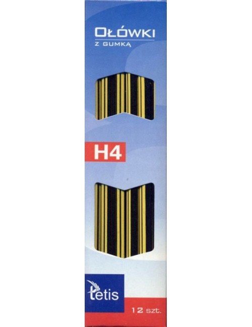Ołówki z Gumką Tetis H4 KV050 12szt