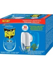 Raid Przeciw Komarom Urządzenie + Zapas (30 nocy) – elektrofumigator owadobójczy z płynem