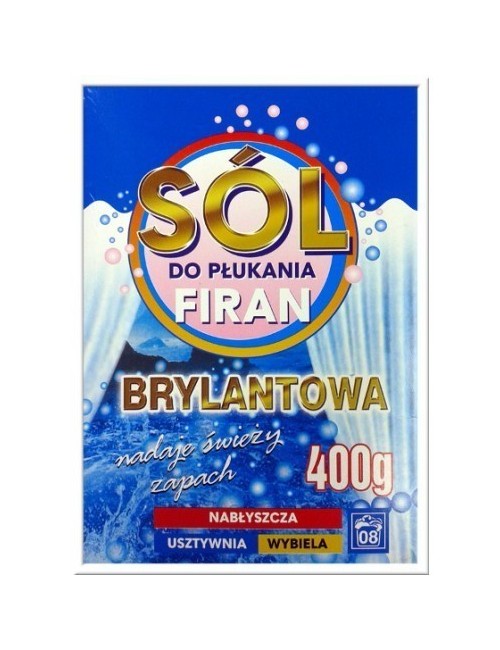 Sól Brylantowa Do Płukania Firan 400g (8 prań) – nabłyszcza, usztywnia, wybiela