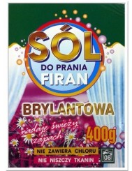 Sól Brylantowa Do Prania Firan i Zasłon 400g (8 prań) – nadaje świeży zapach, bez chloru