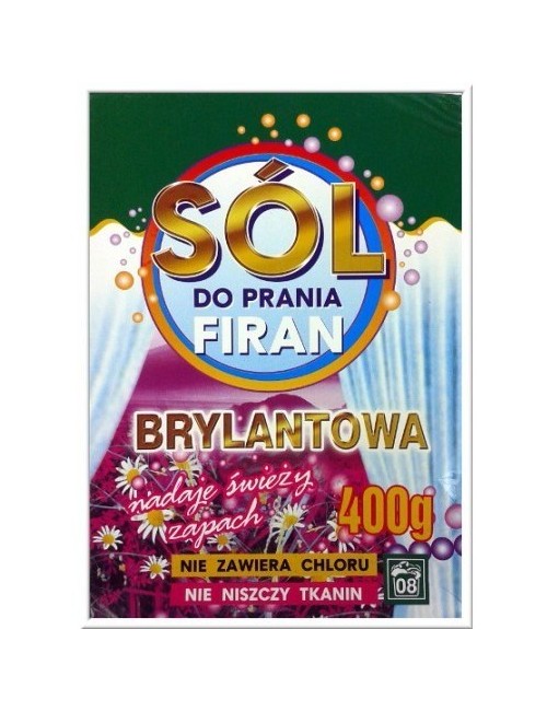 Sól Brylantowa Do Prania Firan i Zasłon 400g (8 prań) – nadaje świeży zapach, bez chloru