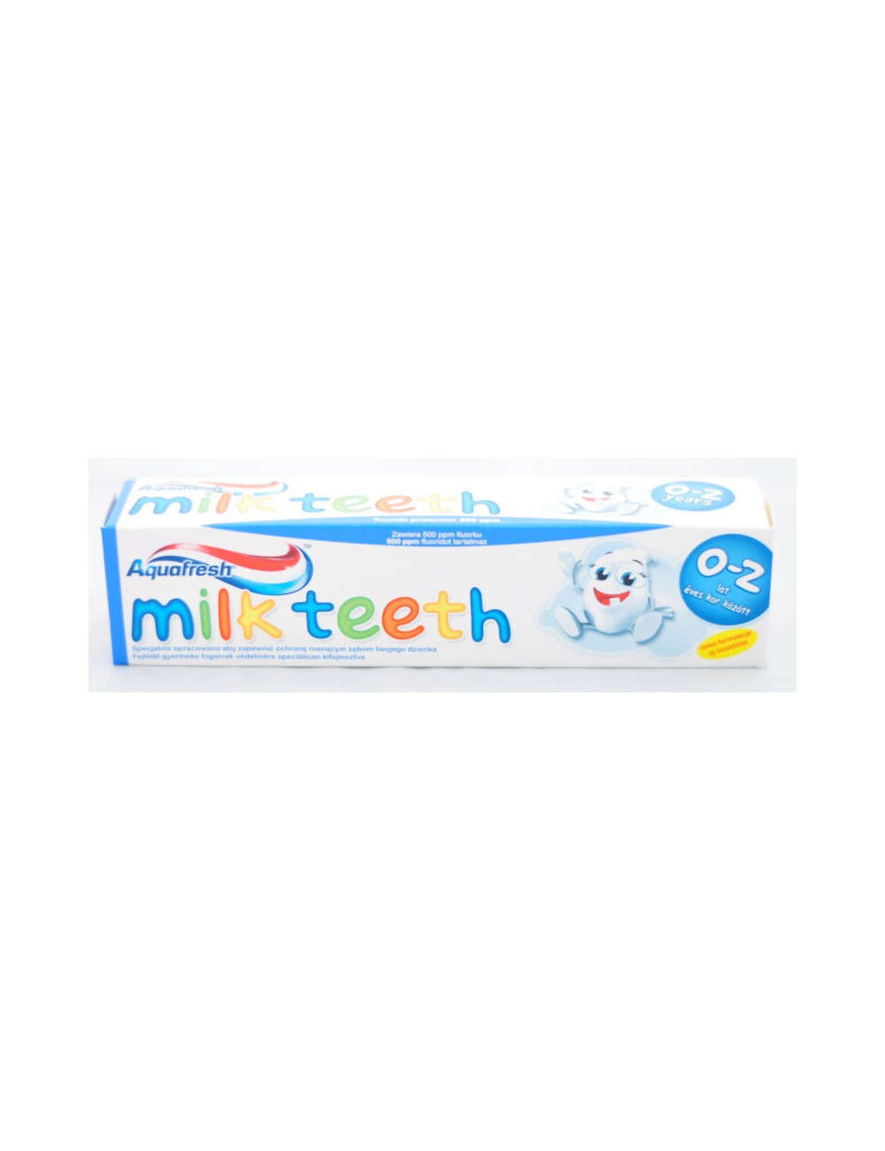 Aquafresh Milk Teeth 50ml – pieniąca się pasta do zębów dla dzieci w wieku 0-2 lat