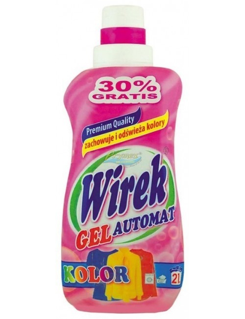 Wirek Automat Kolor Żel do Prania 1L (21 prań) – idealny do wełny, bawełny i jedwabiu