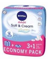 Nivea Baby Soft & Cream 3+1 Economy Pack – chusteczki nawilżane dla dzieci