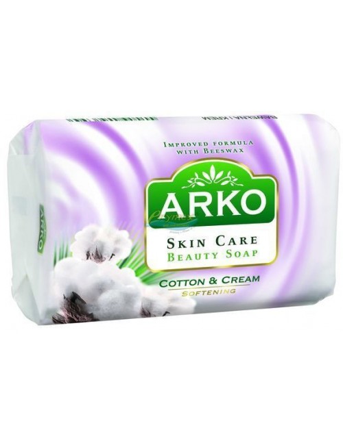 Arko Creamy Bawełna i Krem 90g – zmiękczające mydło kosmetyczne