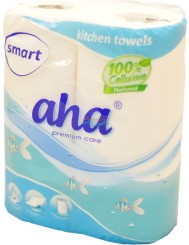 Aha Smart Ultra-chłonny Ręcznik Papierowy (2x40 listków) – 2-warstwowy, celulozowy