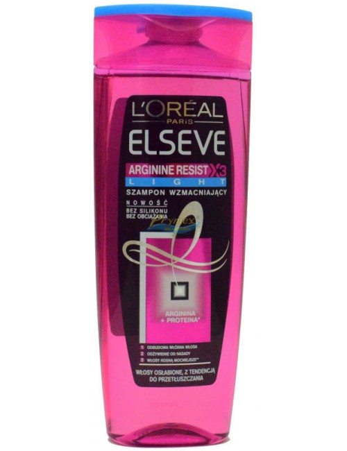 Elseve Arginine Resist X3 Light Szampon Wzmacniający dla Włosów Osłabionych z Tendencją do Przetłuszczania 400 ml