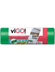 Vigo Zielone Worki na Śmieci LDPE 60L 10 szt