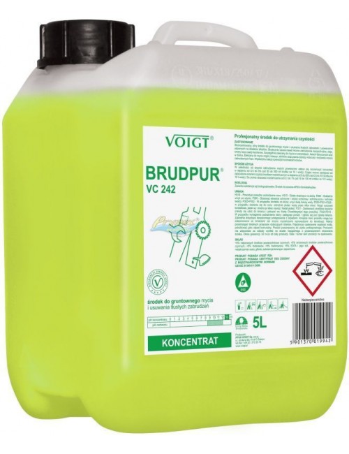 Voigt Brudpur VC 242  Profesjonalny Środek do Gruntownego Mycia i Usuwania Tłustych Zabrudzeń 5 L