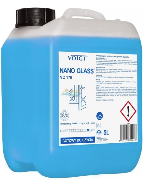Voigt Nano Glass VC 176 Nowoczesny Środek do Mycia Szyb Luster i Powierzchni Szklanych 5 L