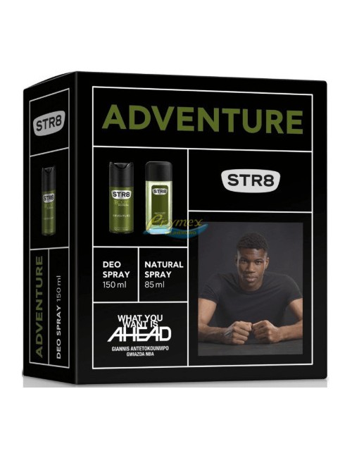 STR8 Adventure Zestaw dla Mężczyzn – Dezodorant w Aerozolu 150 ml + Dezodorant Natural Spray 85 ml