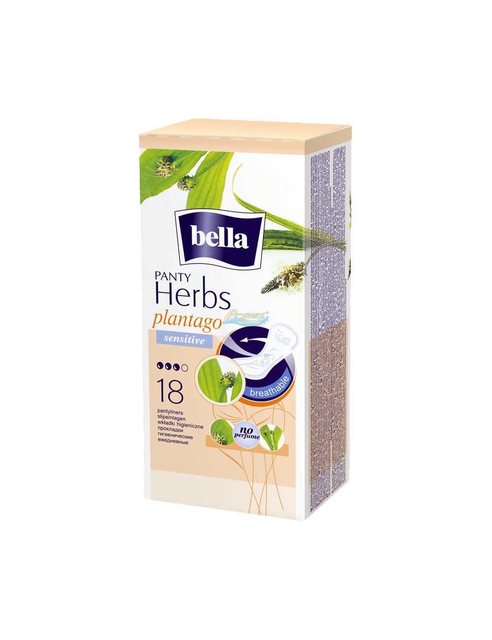 Bella Panty Herbs Plantago Sensitive Babka Lancetowata Wkładki Higieniczne 18 szt