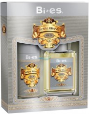 Bi-es Royal Brand Light Zestaw dla Mężczyzn – Płyn po Goleniu 100 ml + Dezodorant w Aerozolu 150 ml