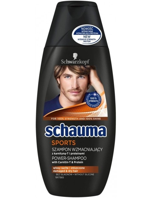 Schauma Sport 250ml – wzmacniający szampon dla mężczyzn z karnityna-T & Protein