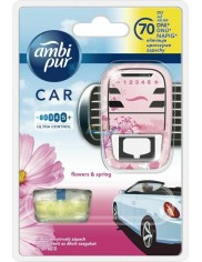 Ambi Pur Car Flowers & Spring Samochodowy Odświeżacz Powietrza (urządzenie + wkład 7 ml)