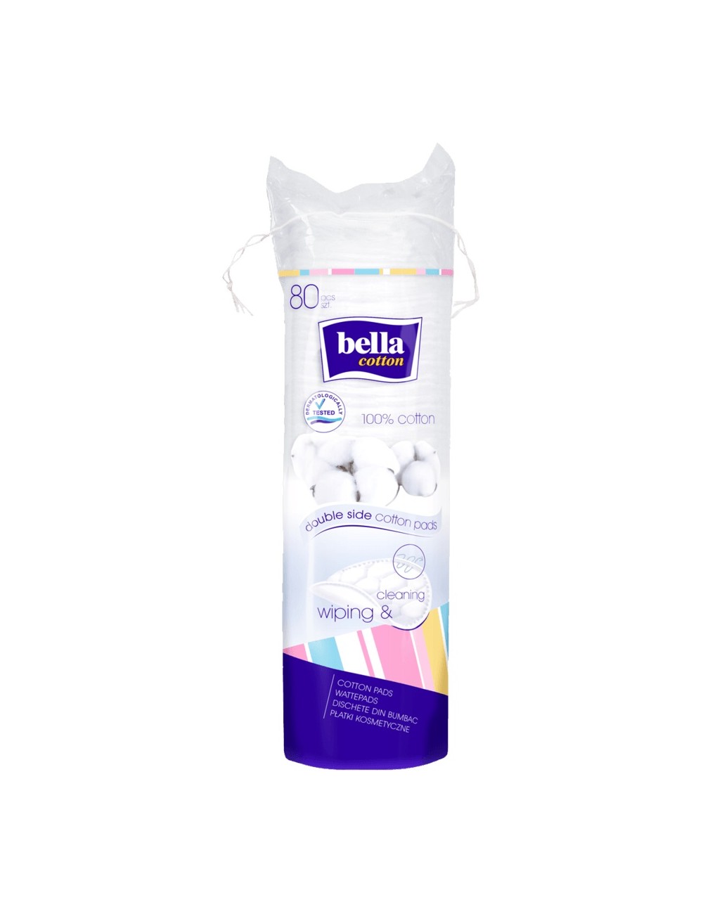Bella Cotton Wiping & Cleaning Bawełniane Płatki Kosmetyczne 80 szt