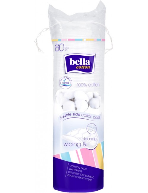 Bella Cotton Wiping & Cleaning Bawełniane Płatki Kosmetyczne 80 szt