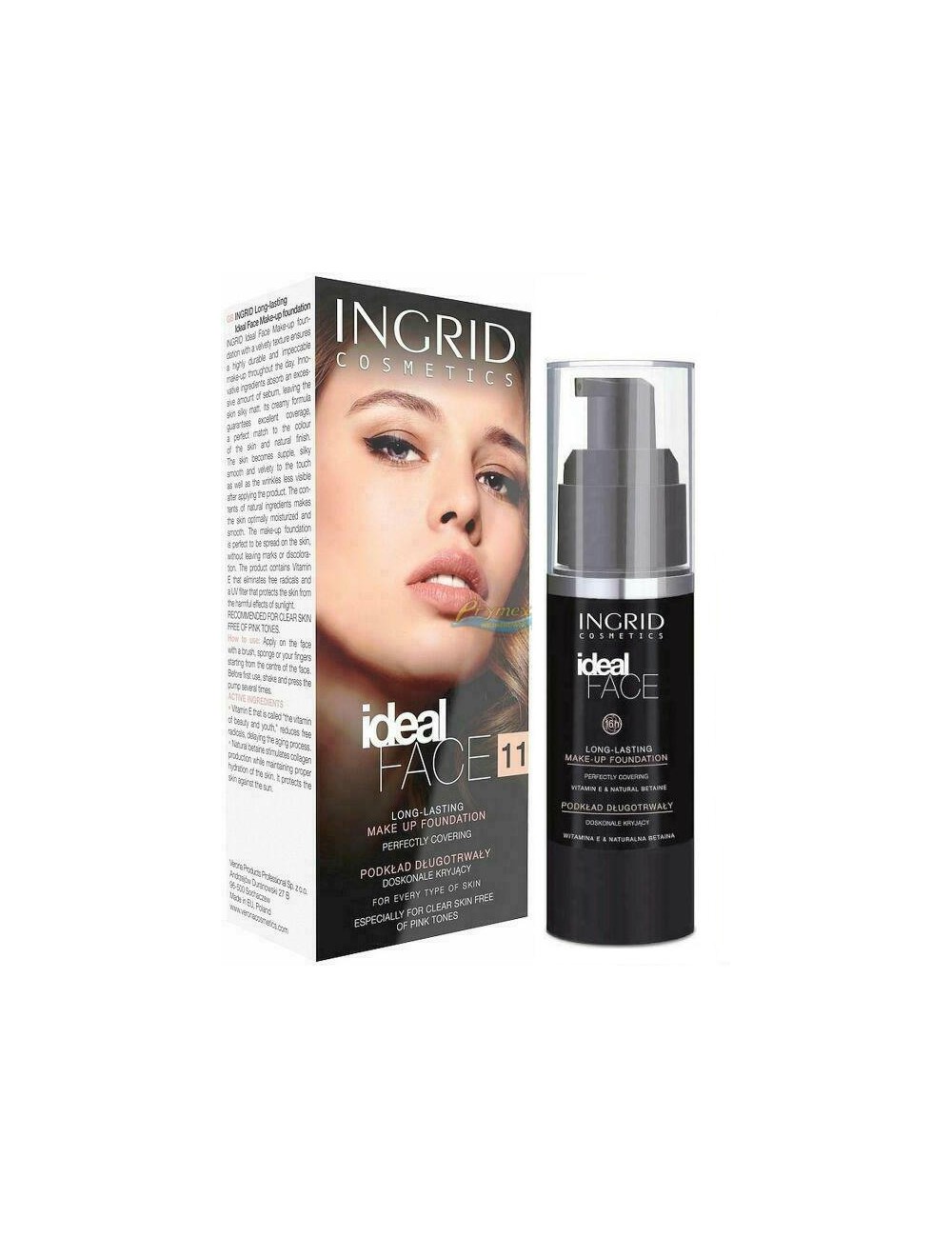 Ingrid Ideal Face 11 Podkład Długotrwały Doskonale Kryjący (cielisty) 30 ml