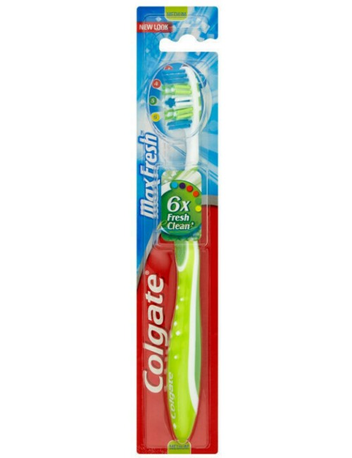 Colgate Max Fresh 6 x Fresh Clean Szczoteczka do Zębów (średnia) 1 szt