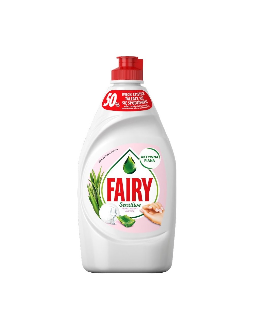 Fairy Sensitive Aloes i Zapach Jaśminu Płyn do Mycia Naczyń 450 ml