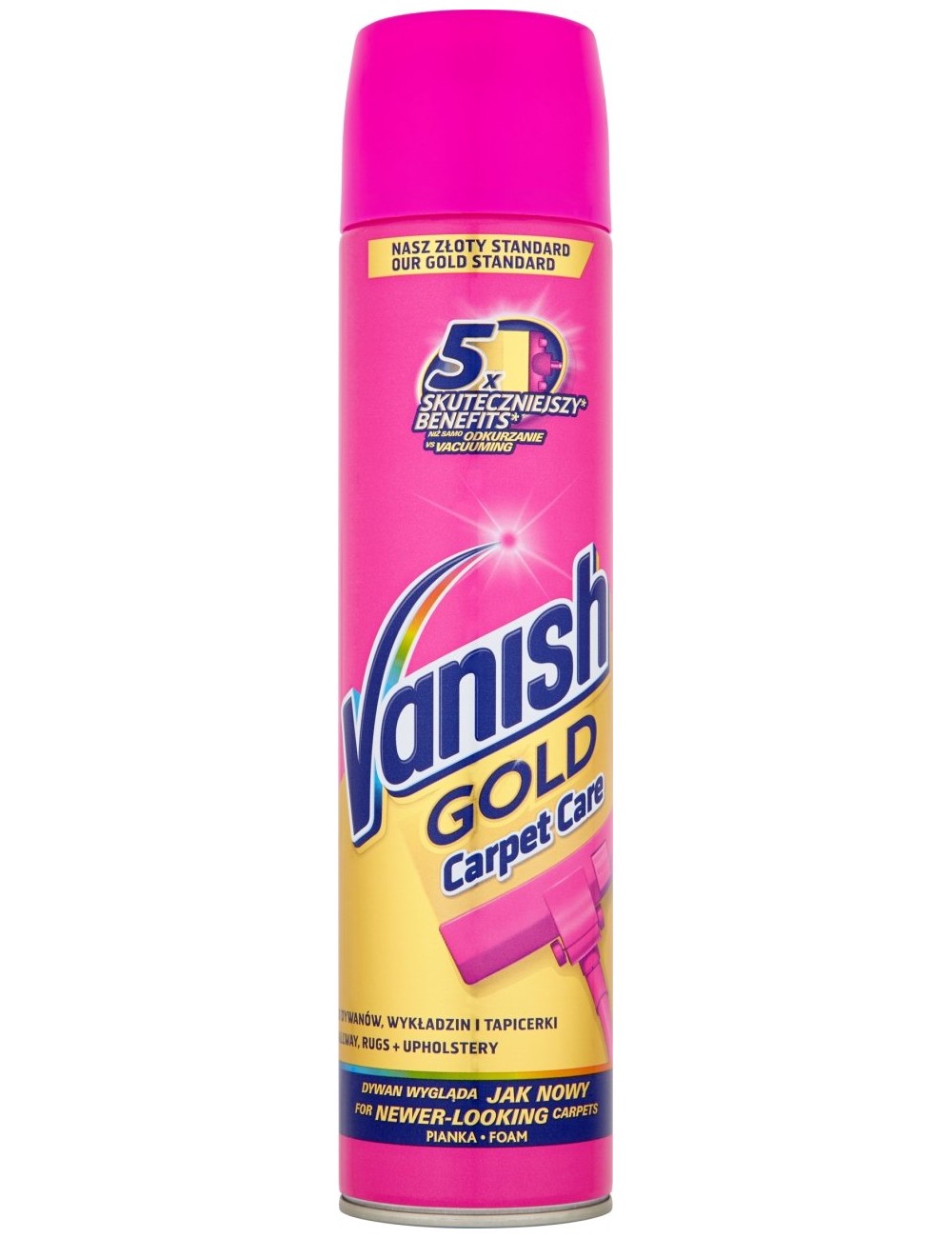 Vanish Gold Carpet Care Clean & Fresh Pianka do Często Używanych Powierzchni Dywanów 600 ml