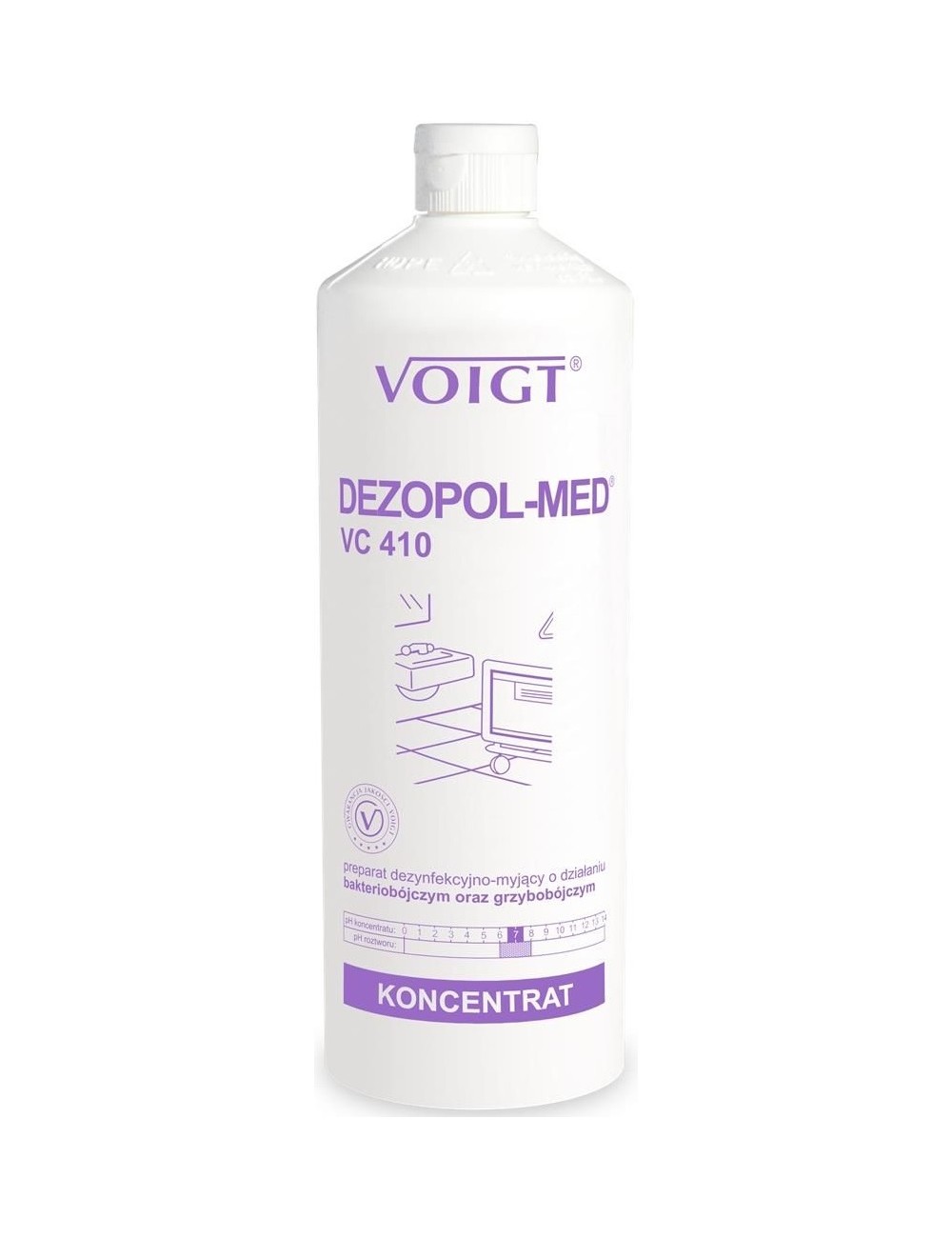 Voigt Dezopol-Med VC 410 Preparat Dezynfekcyjno-Myjący o Działaniu Bakteriobójczym i Grzybobójczym 1 L