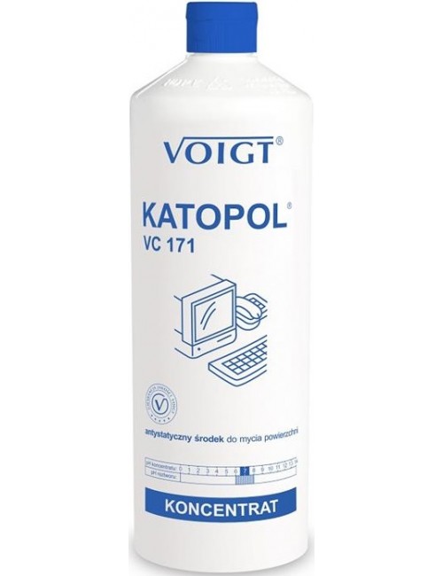 Voigt Katopol VC 171 Antystatyczny Środek do Mycia Wodoodpornych Powierzchni 1 L - zalecany do mycia różnych urządzeń biurowych