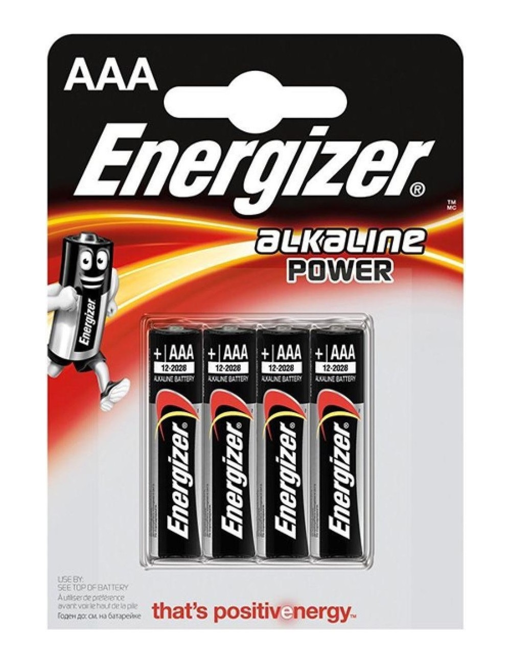 Energizer Alkaline Power Baterie Alkaliczne AAA-LR03 1,5V 4 szt