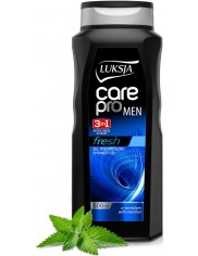 Luksja Care Pro Men Fresh Żel pod Prysznic dla Mężczyzn do Ciała i Włosów 2w1 z Mentolem 500 ml