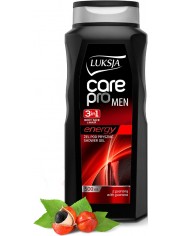 Luksja Care Pro Men Energy Żel pod Prysznic dla Mężczyzn do Ciała i Włosów 2w1 z Guaraną 500 ml