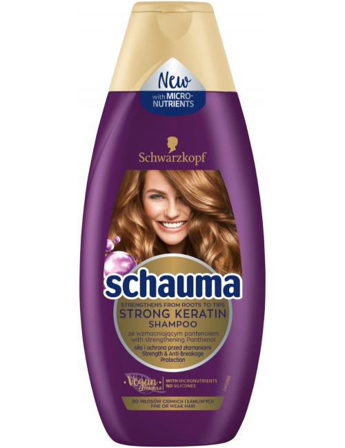 Schauma Moc Keratyny 250ml – odbudowujący szampon do włosów delikatnych i słabych