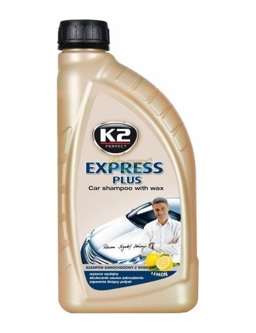 K2 Express Plus Lemon Wysoce Wydajny Szampon Samochodowy z Woskiem 1 L