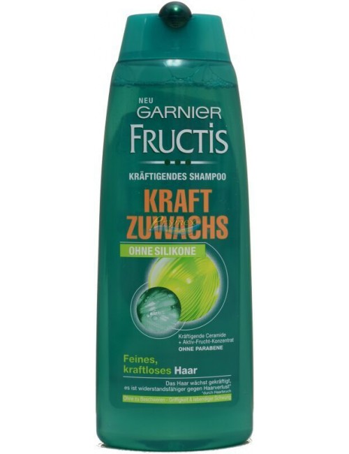 Fructis Kraft Zuwachs Ohne Silikone Niemiecki Szampon do Włosów Słabych 250 ml