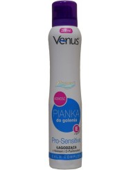 Venus Pro-Sensitive Łagodząca Pianka do Golenia dla Kobiet z Aloesem i D-Pantenolem 200 ml