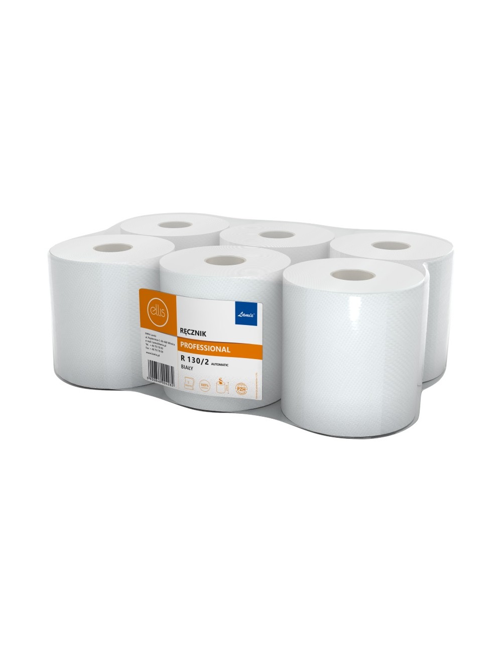 Ellis Professional Comfort R130/2 Ręcznik Papierowy Biały 2 Warstwy 100% Celuloza 1 szt – wysokość 21 cm