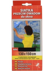 Siatka Czarna Przeciw Owadom do Okna z Materiałem Mocującym (130 x 150 cm) 1 szt